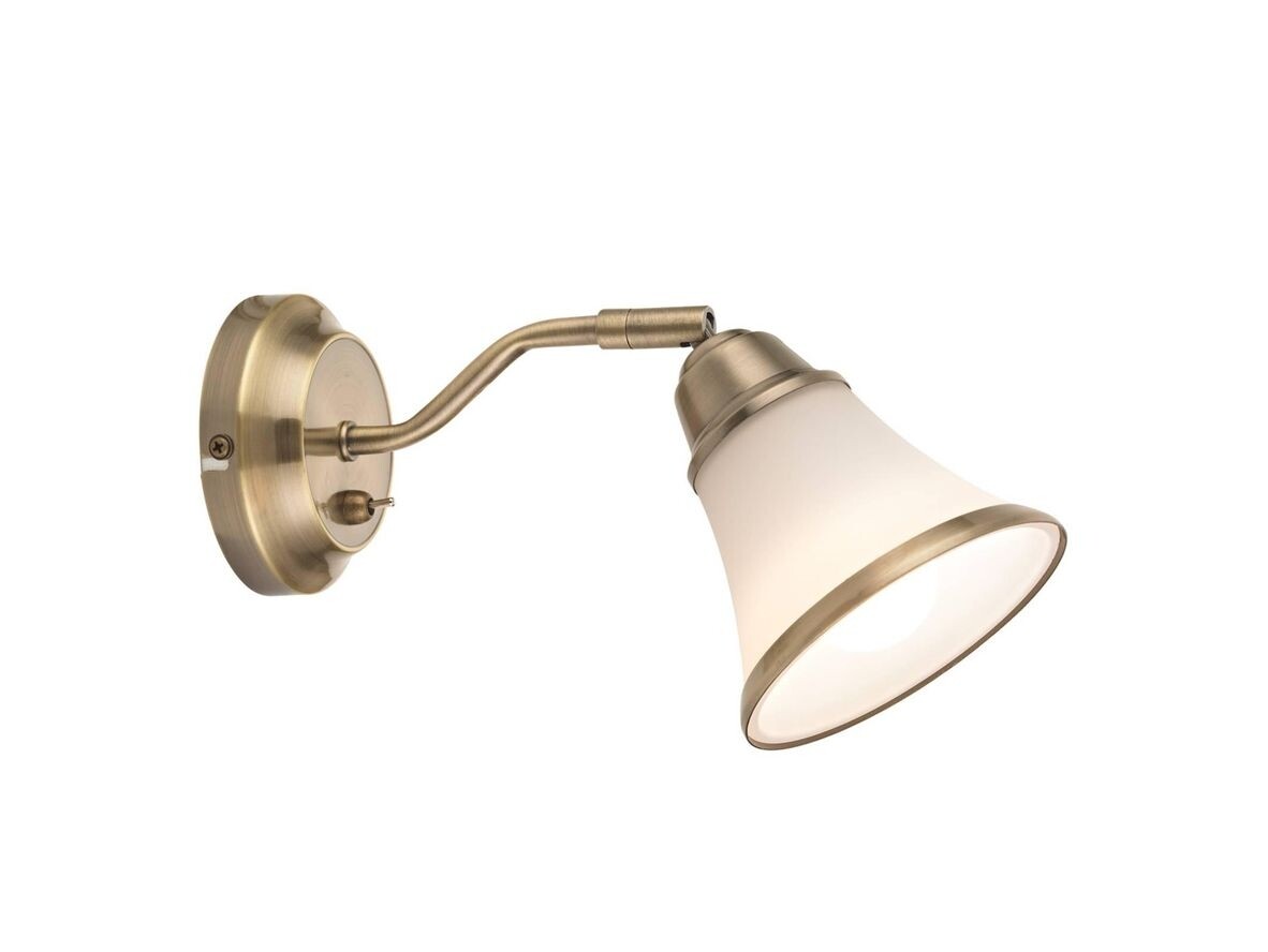 Lindby – Marita Vägglampa White/Antique Brass