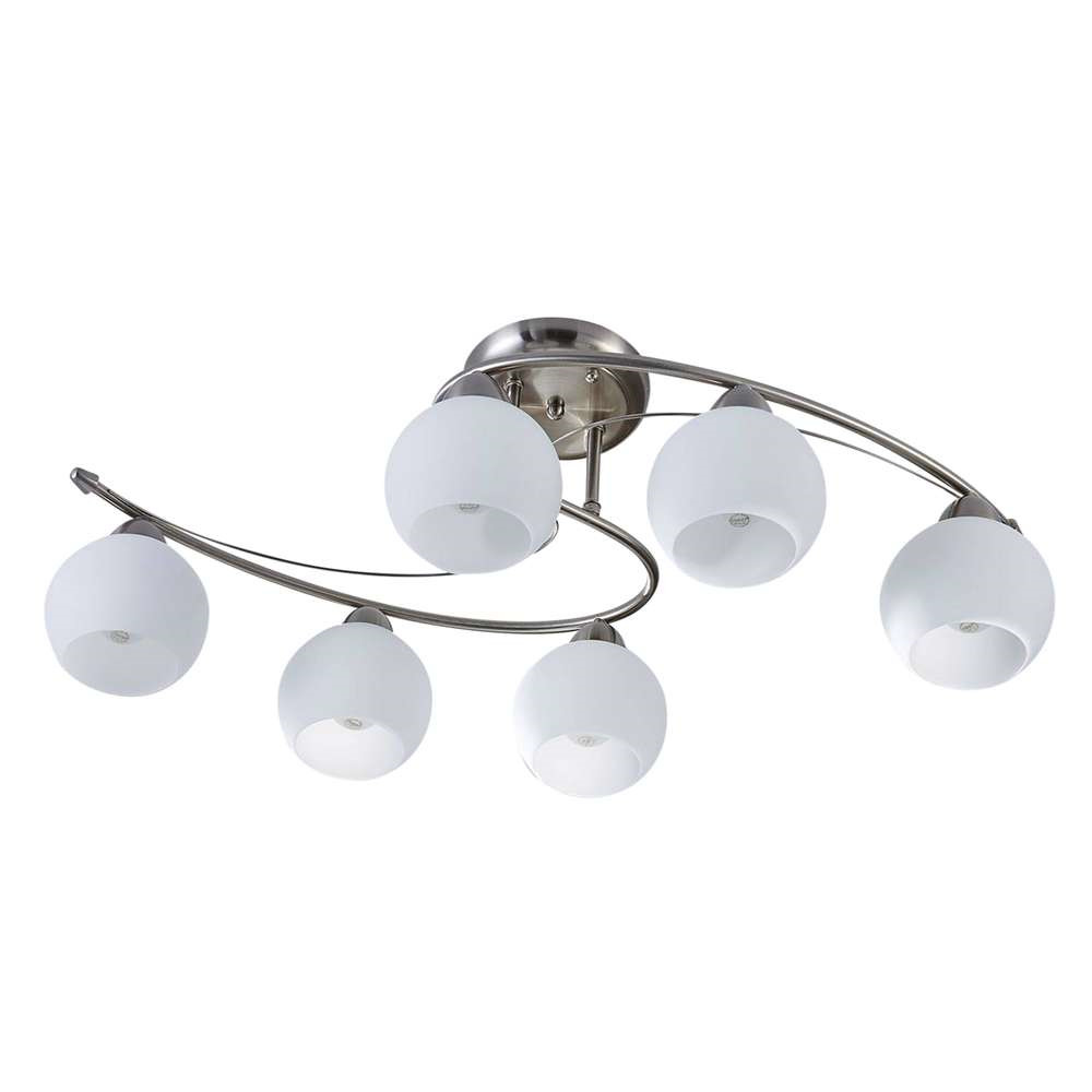 Lindby Svean 6 Loftlampe White/Nickel