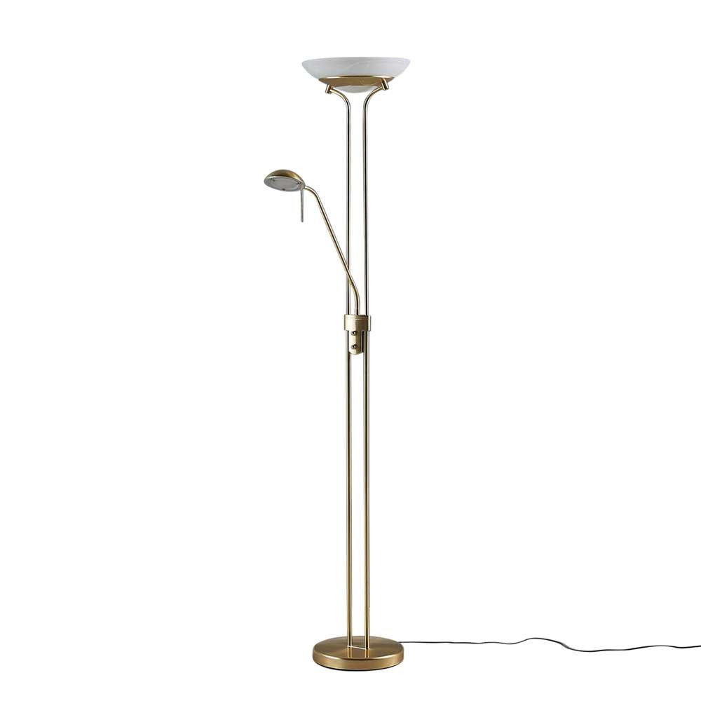 Lindby Yveta Gulvlampe Brass/White