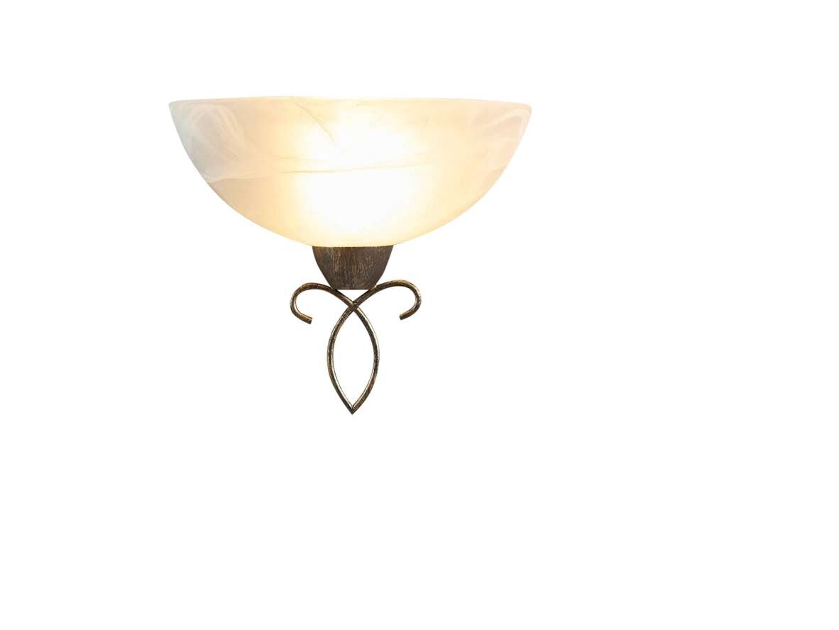 Lindby – Mohija Vägglampa Alabaster White/Antique Gold