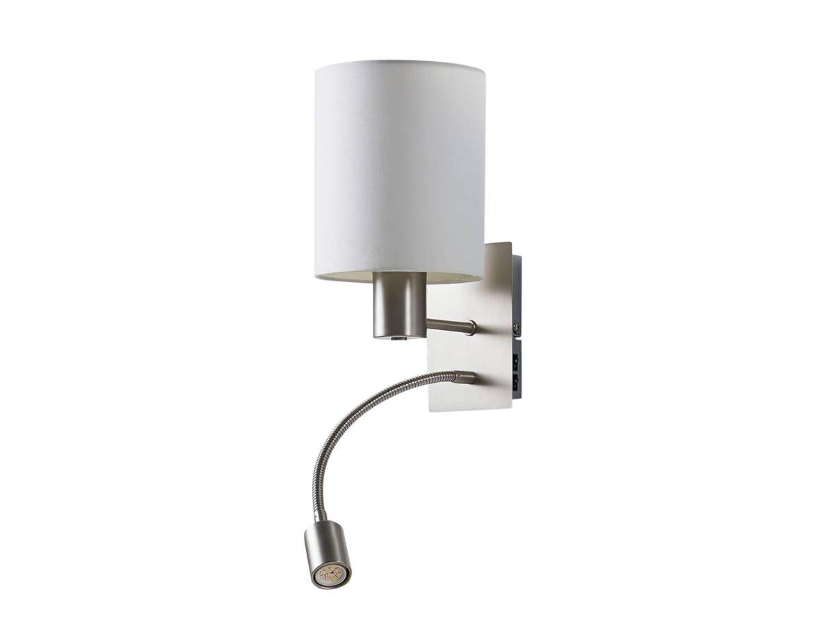 Lindby – Shajan Vägglampa Nickel/White