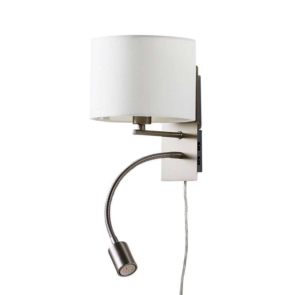 Lindby Florens Væglampe White/Nickel