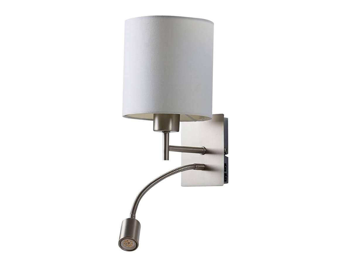 Lindby – Camilo Vägglampa Nickel/White