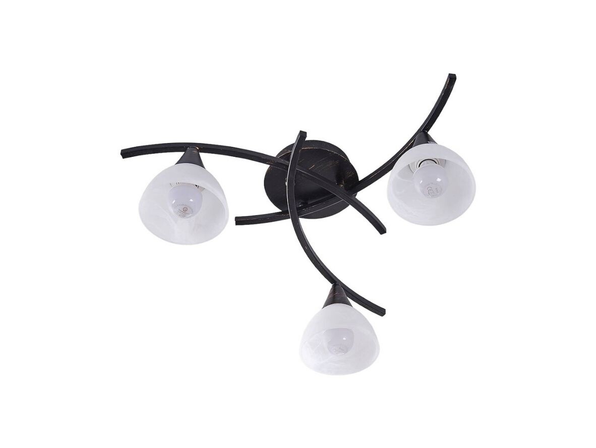 Lindby – Della 3 Loftlampe Black/Opal Lindby