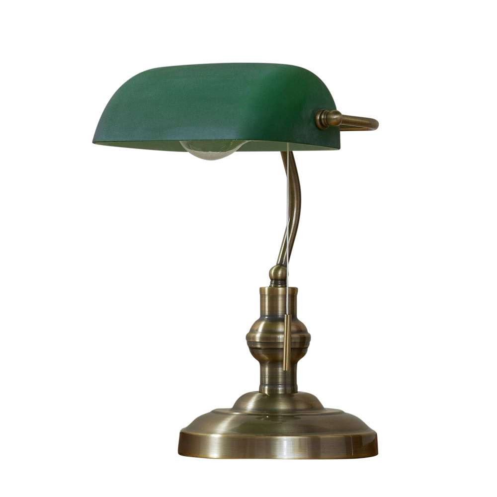 Lindby Milenka Bordlampe Brass/Green