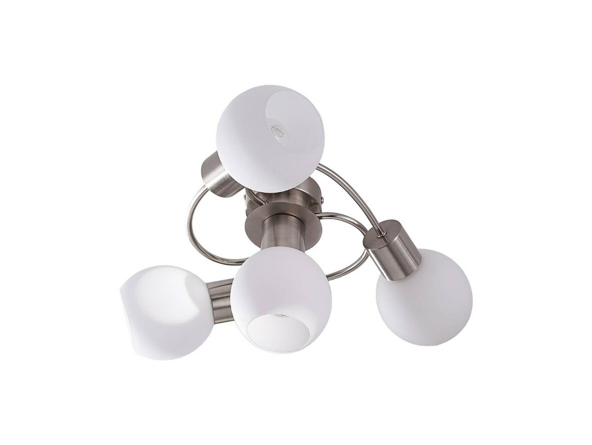 Lindby – Ciala 4 Loftlampe Nickel/Opal Lindby