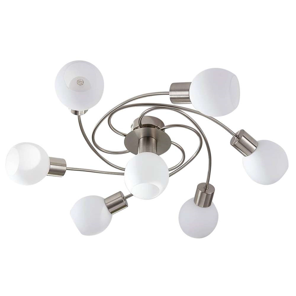 Lindby – Ciala 7 Plafond White/Nickel