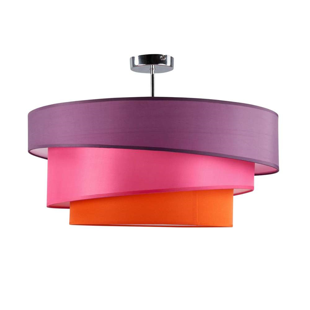 Lindby – Melia Plafond Violet/Pink/Orange/Chrome