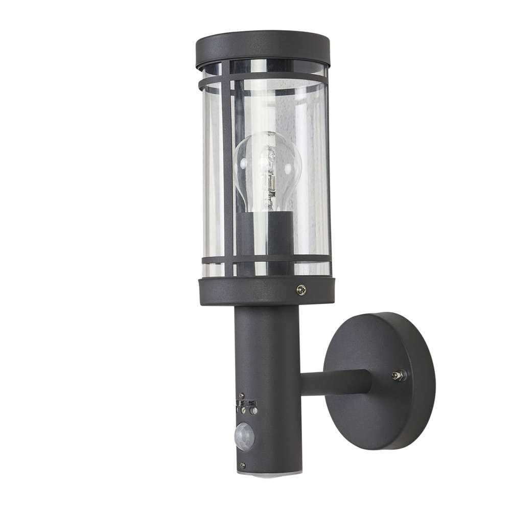 Lindby – Djori Utomhus Vägglampa w/Sensor Dark Grey