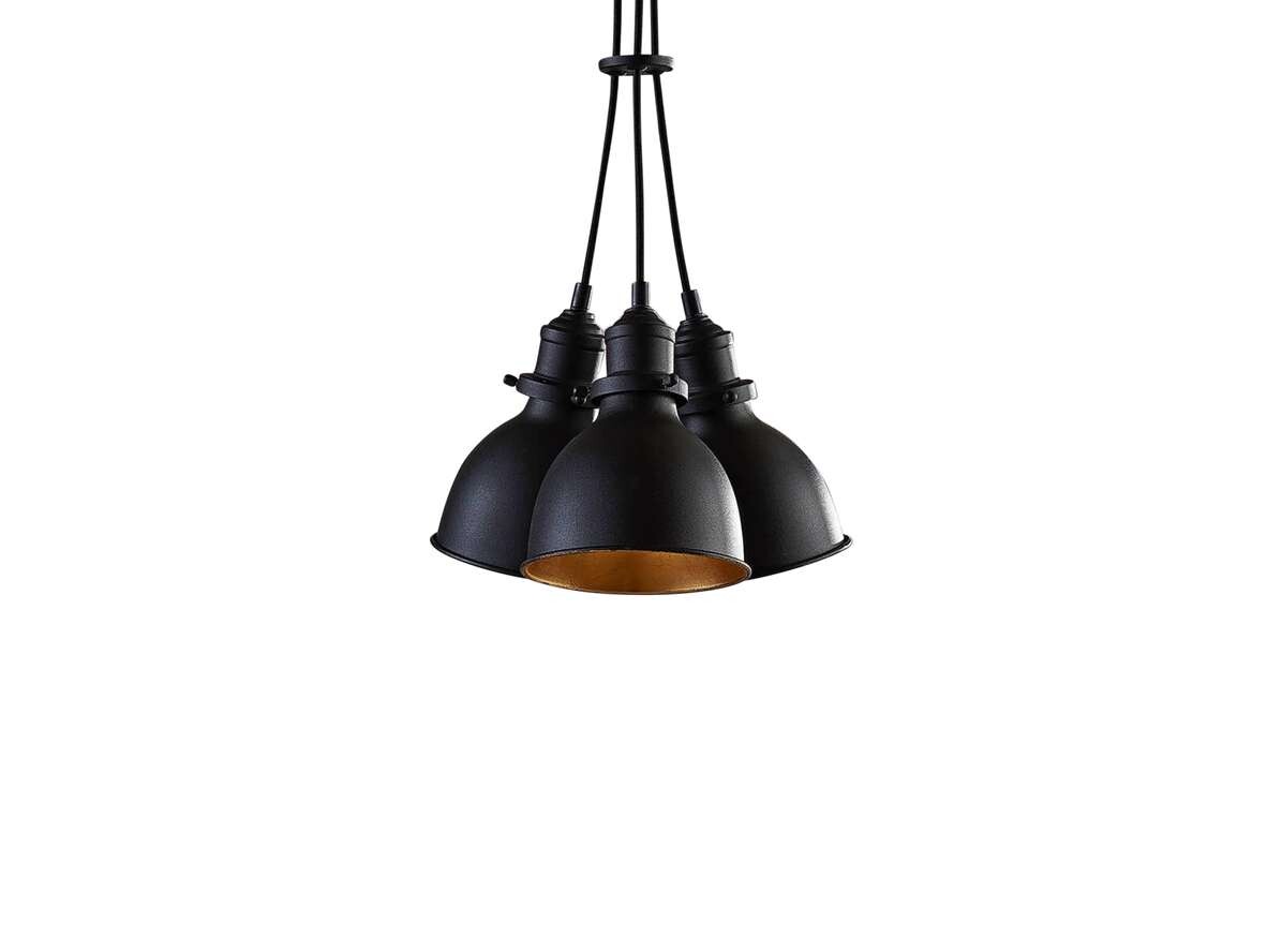 Lindby – Lira 3 Taklampa Black/Gold Lindby