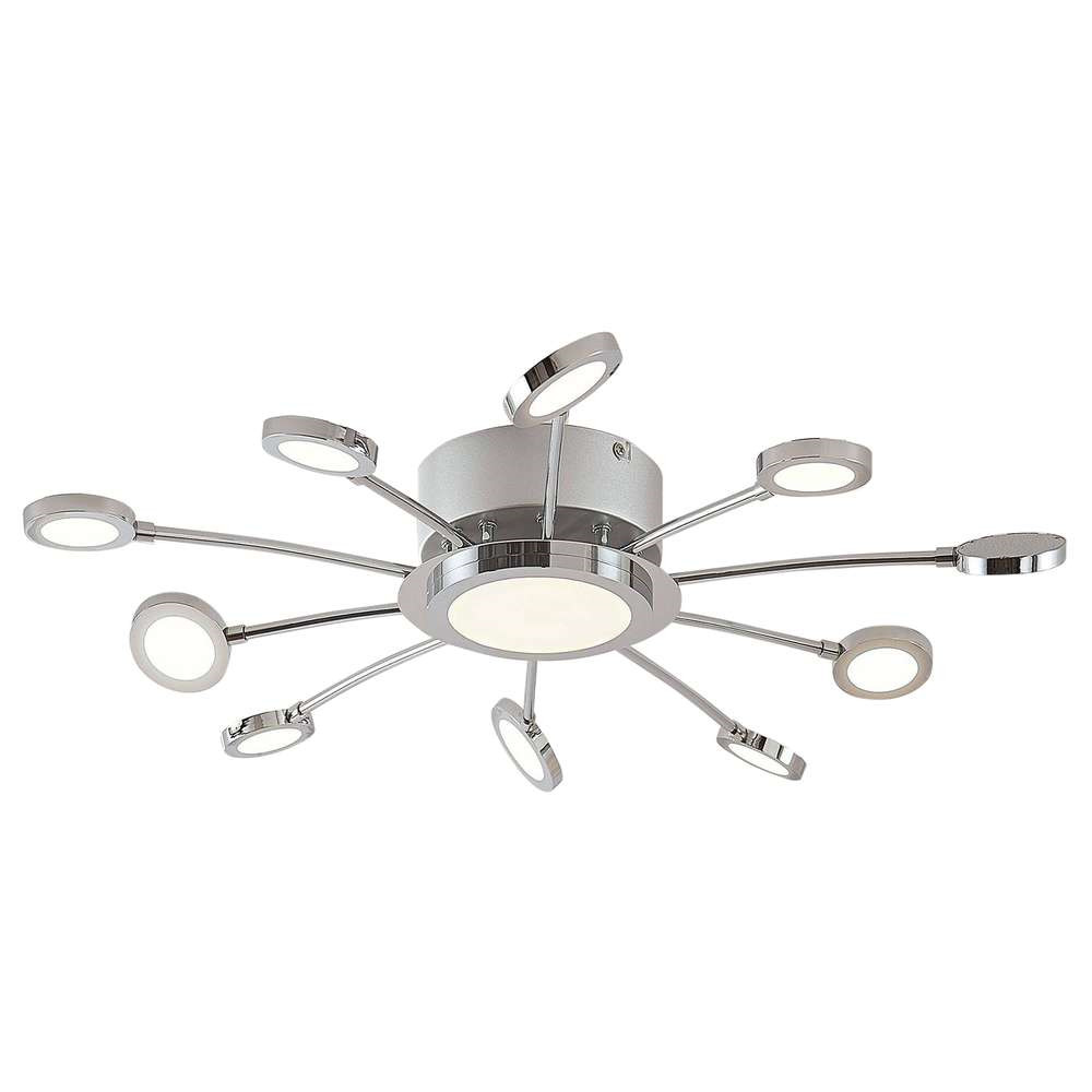 Lindby Meru Loftlampe Ø65 Chrome/White