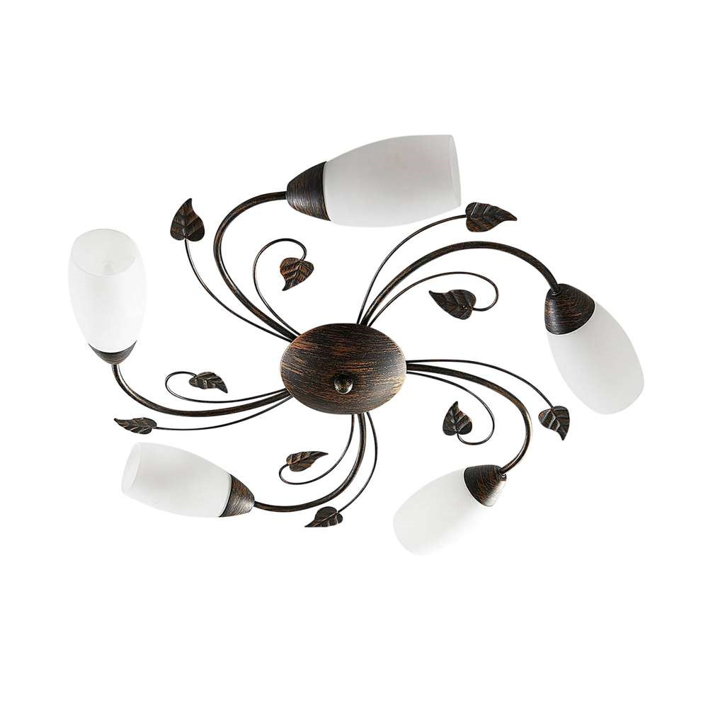 Lindby Stefania 5 Loftlampe White/Black-Gold