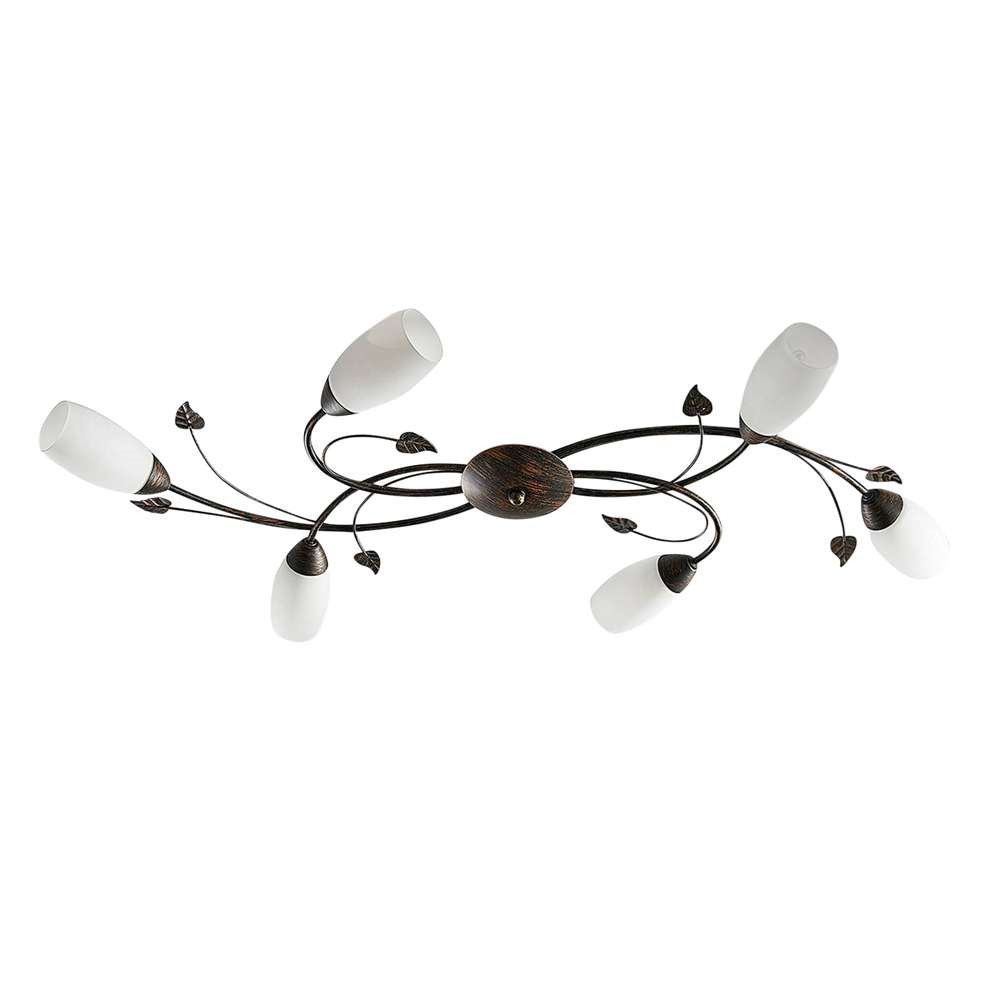 Lindby Stefania 6 Loftlampe White/Black-Gold