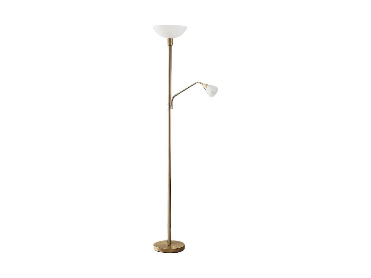 Lindby – Jost Gulvlampe Brass/White Lindby