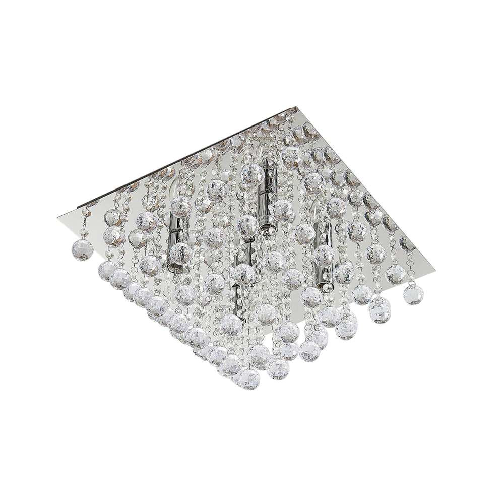 Bilde av Lindby - Annica Square Taklampe Chrome/clear Lindby