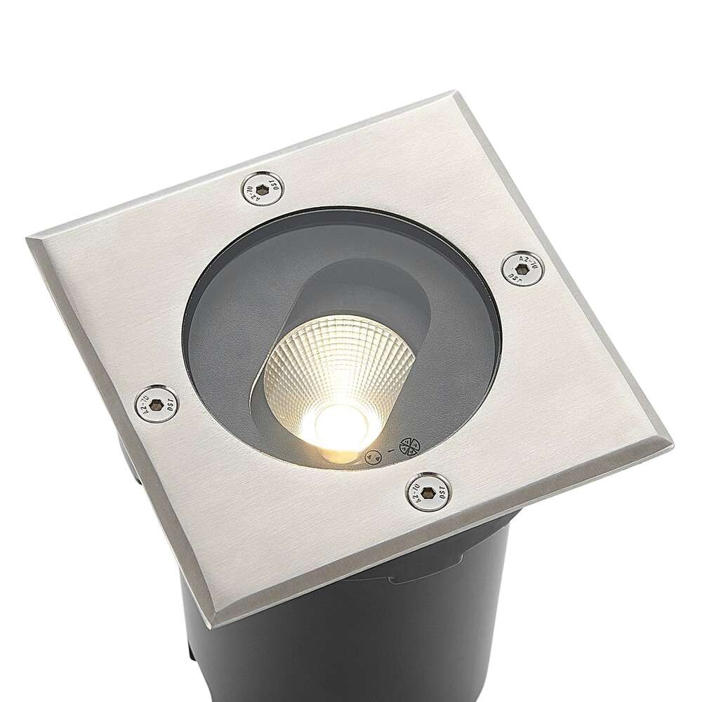 Lucande – Doris LED Square Nedgrävnings Spot Steel