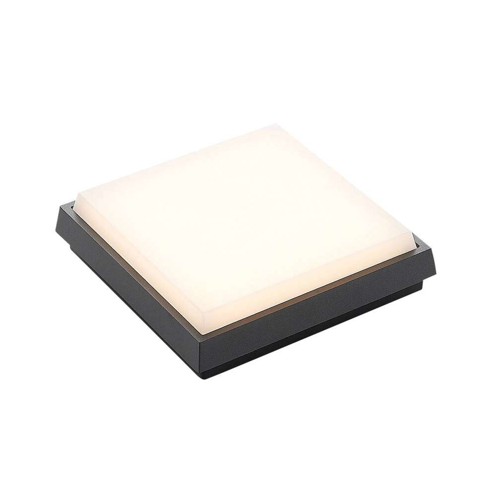 Lucande – Amra LED Square Utomhus Plafond 17,5 Dark Grey