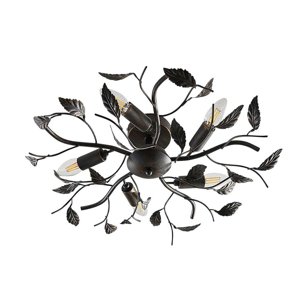 Lindby Yos 5 Loftlampe Black-Gold