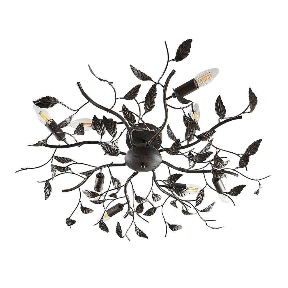 Lindby – Yos 8 Plafond Black-Gold