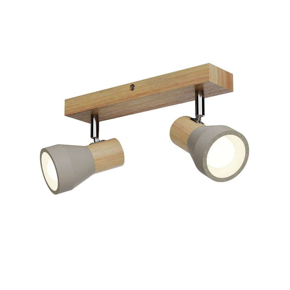 Lindby Filiz 2 Loftlampe Concrete/Wood