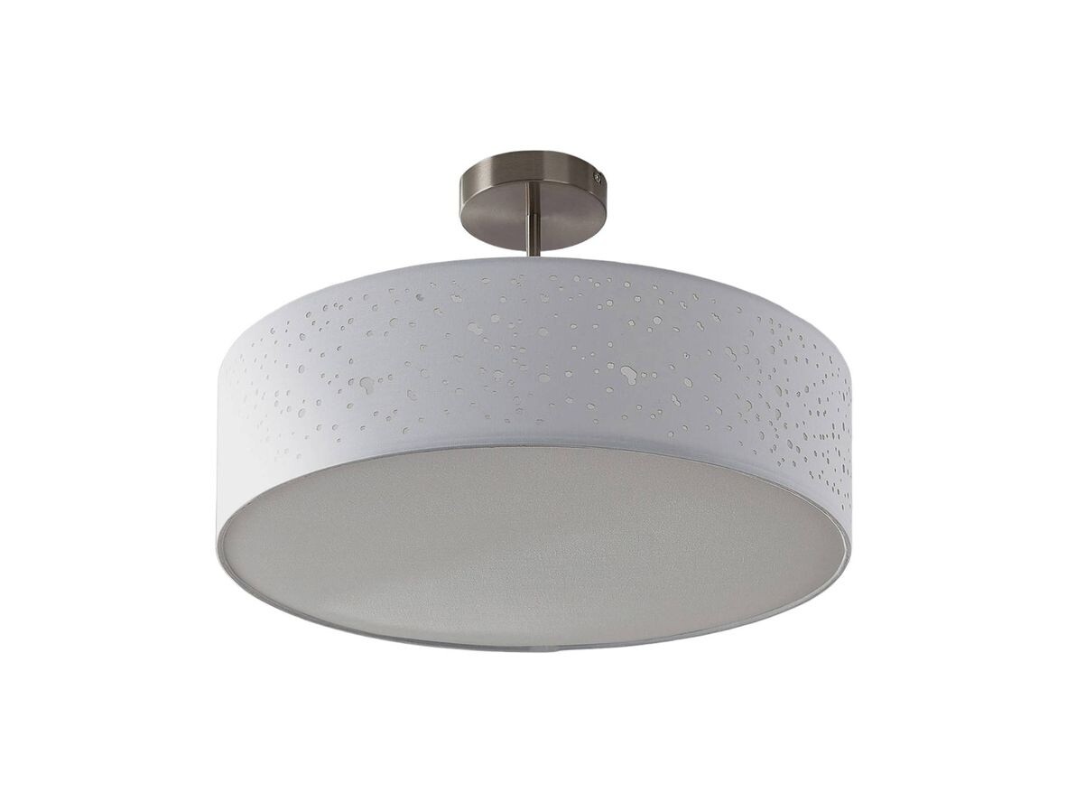 Lindby – Umma Plafond H30 White/Satin Nickel