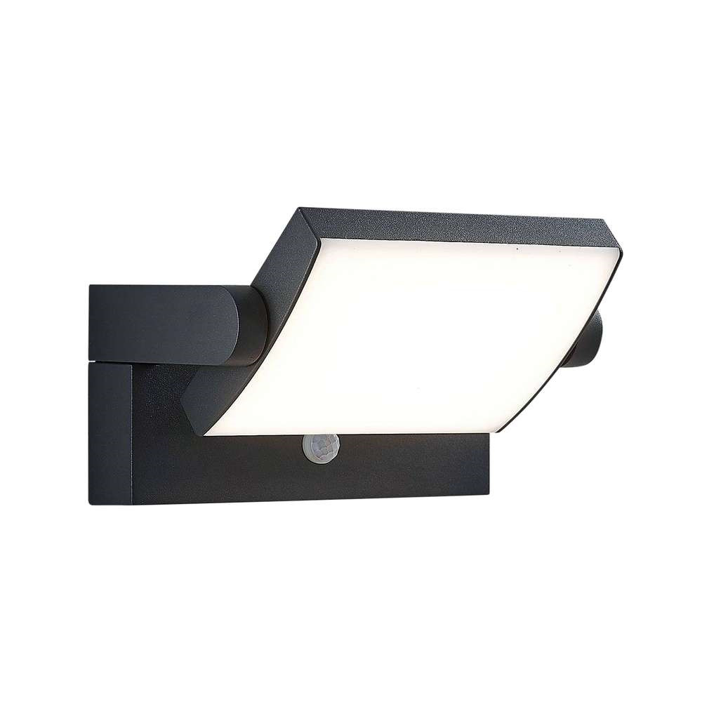 Lindby – Sherin Utomhus Vägglampa w/Sensor Dark Grey