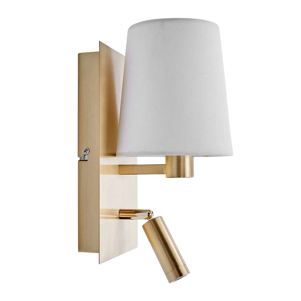 Lindby – Aiden Vägglampa White/Antique Brass