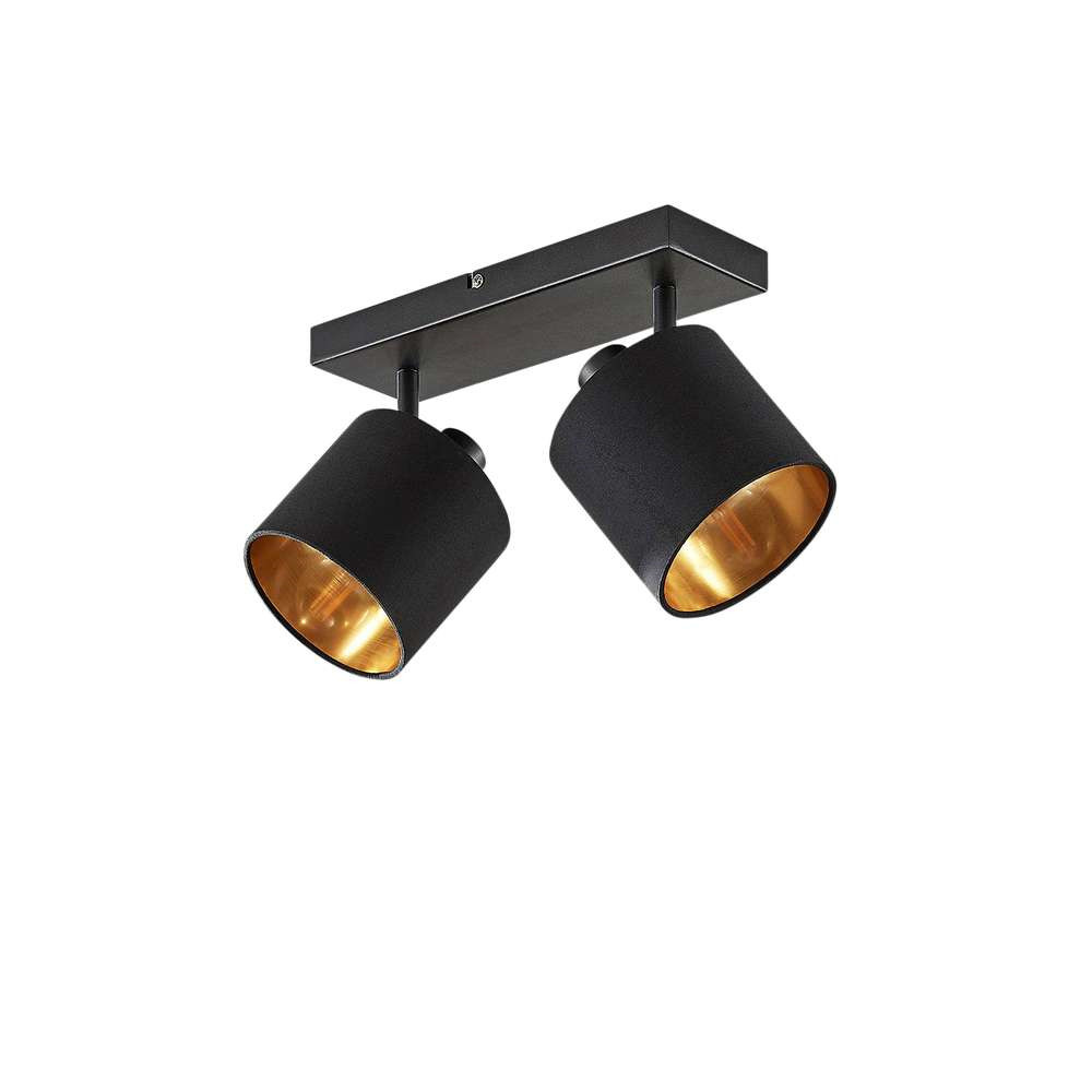 Lindby – Vasilia 2 Plafond Black/Gold