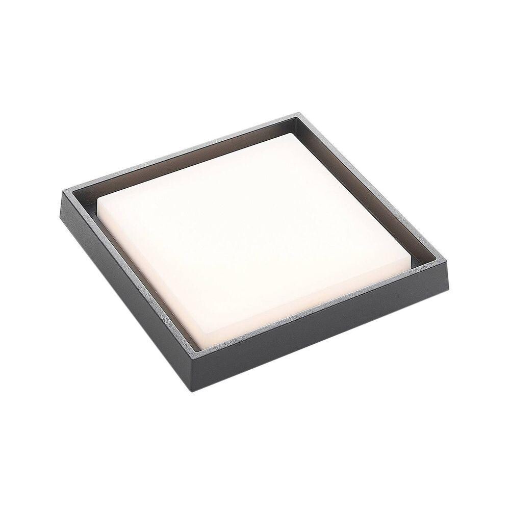 Lucande – Birta LED Square Utomhus Plafond 27×27 Dark Grey