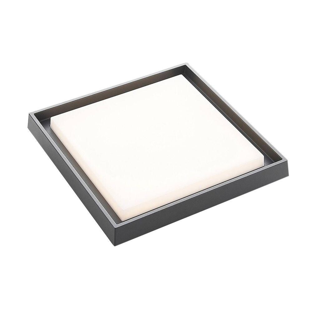 Lucande – Birta LED Square Utomhus Plafond 34×34 Dark Grey Lucande