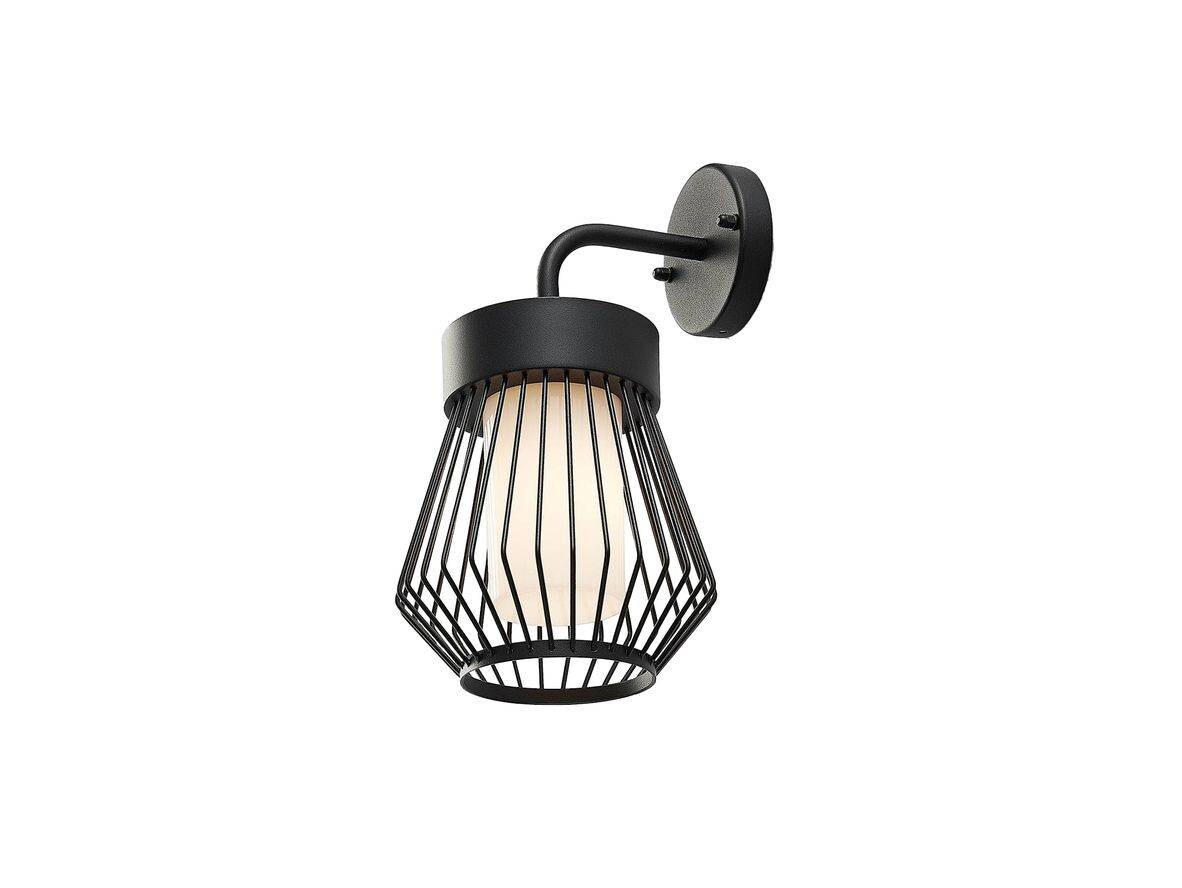 Lindby – Vajana Utomhus Vägglampa Black/Opal White