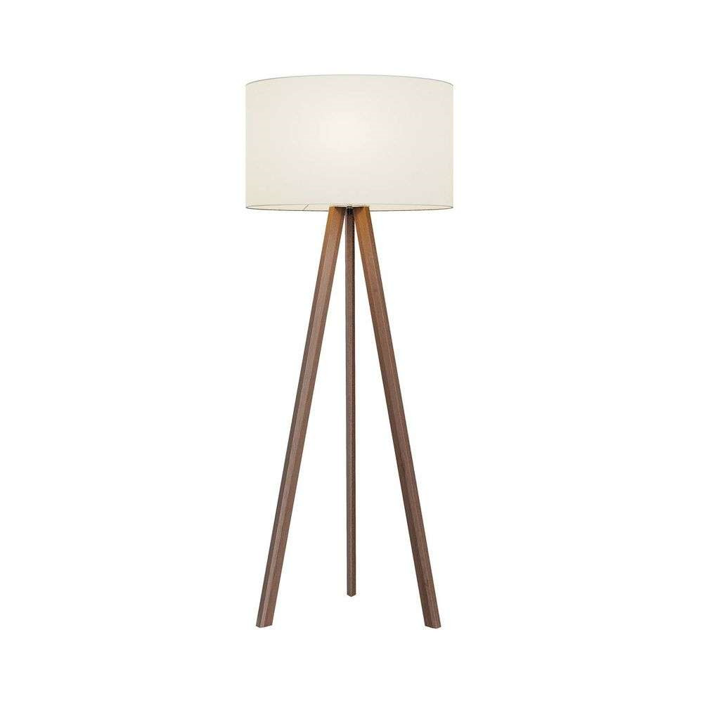 Lucande Makira Gulvlampe White/Walnut