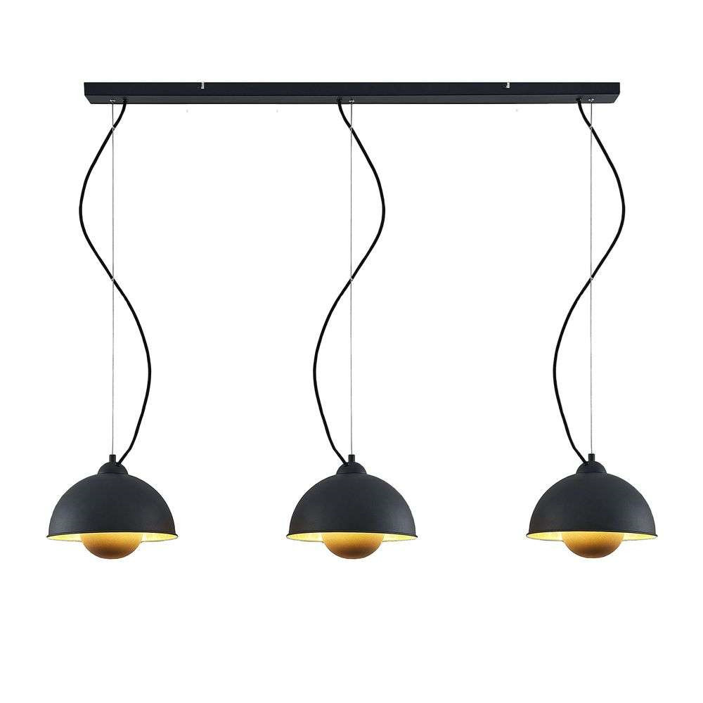 Lindby - Gretja 3 Pendelleuchte Black/Gold