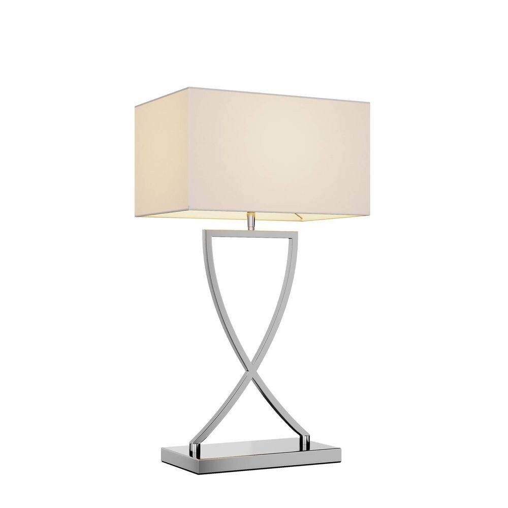 lucande - evaine lampe de table chrome/white
