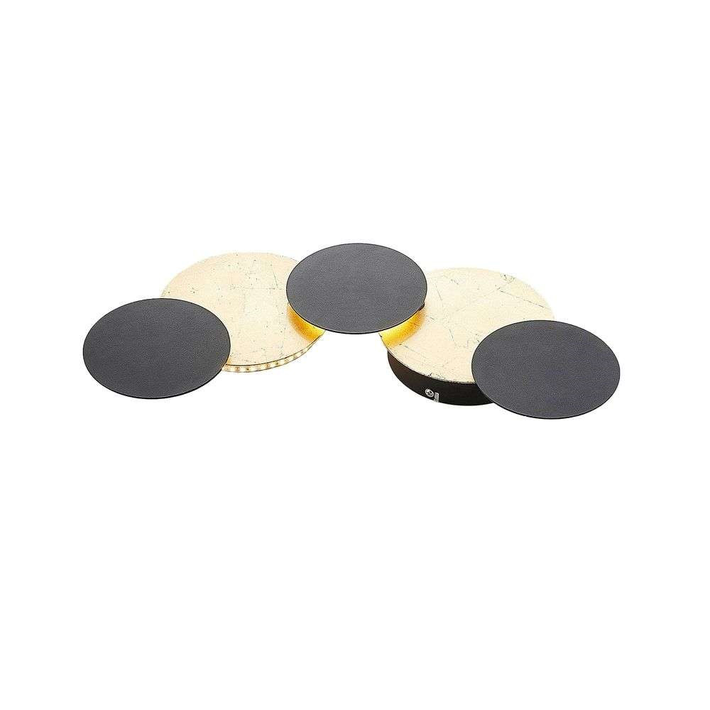 Lindby Grazyna 5 LED Væglampe Black/Gold