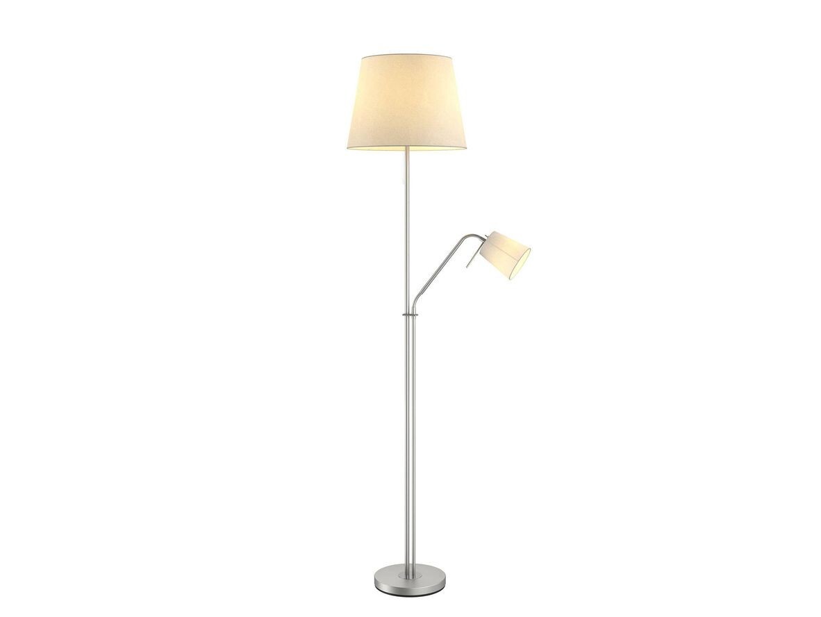 Lindby – Nantwin Golvlampa White/Nickel