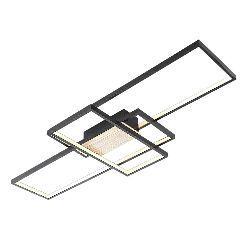 Lindby – Emiljan Plafond Black/Wood/White