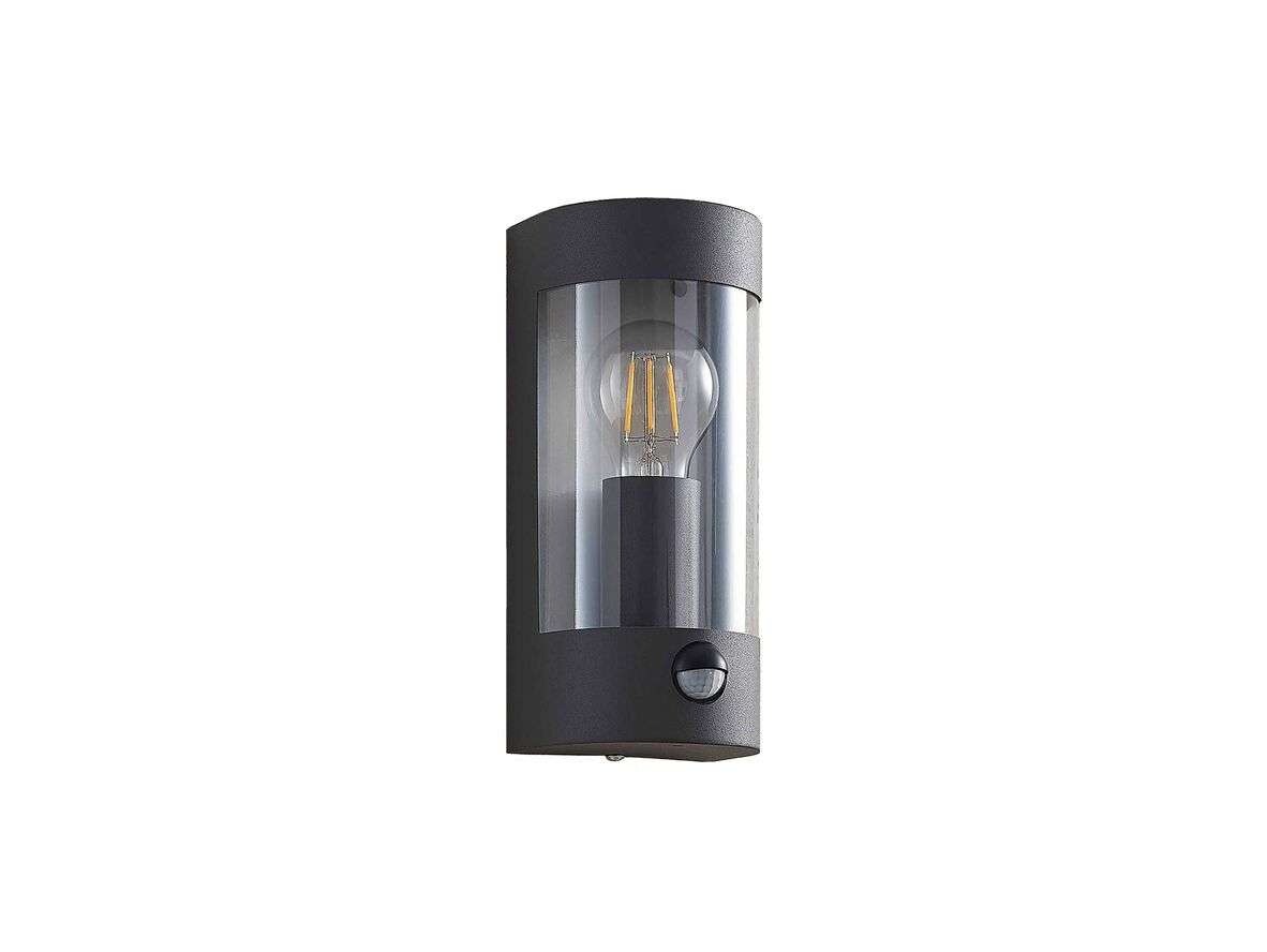 Lindby – Junias Utomhus Vägglampa w/Sensor Dark grey