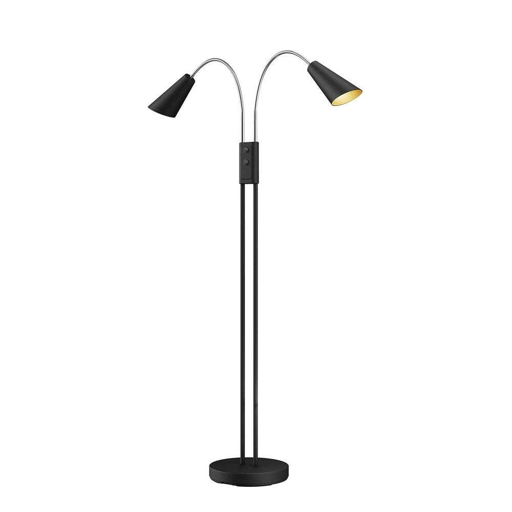 Lucande – Medira Golvlampa Black/Gold