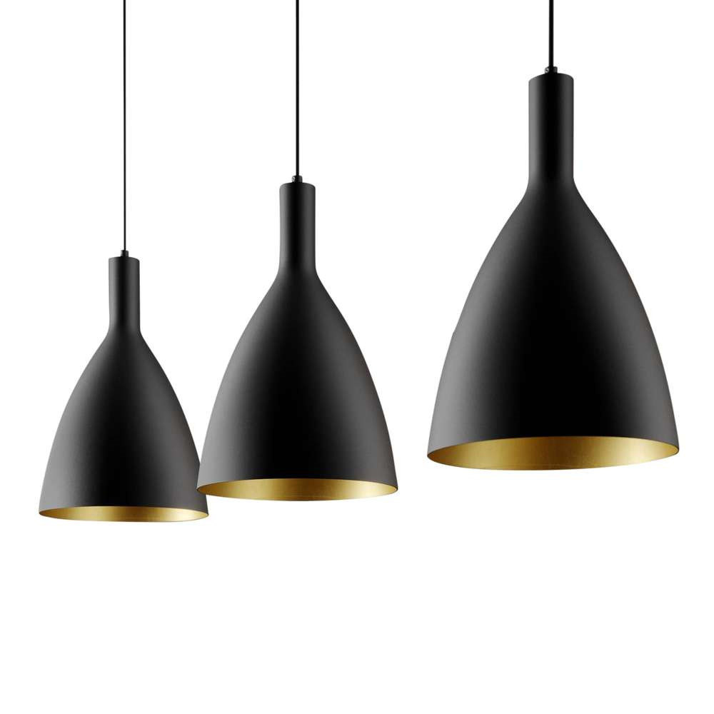 Arcchio – Arthuria 3 Taklampa Black/Gold