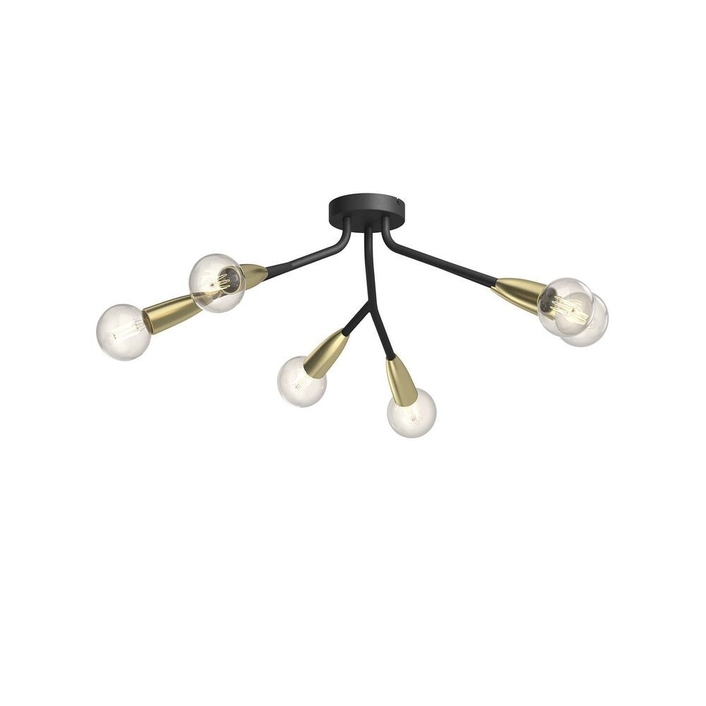 Lucande – Carlea 6 Plafond Black/Brass