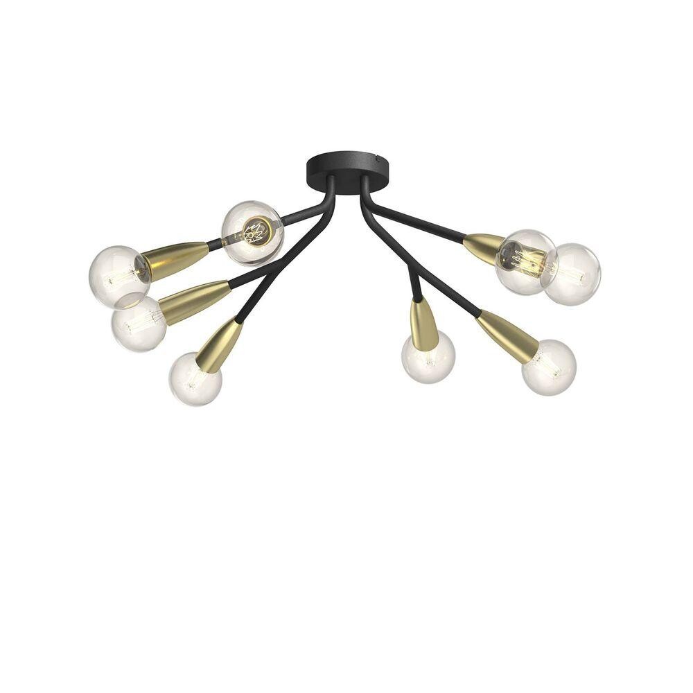 Zdjęcia - Żyrandol / lampa Lucande  Carlea 8 Lampa Sufitowa Black/Brass Metal 