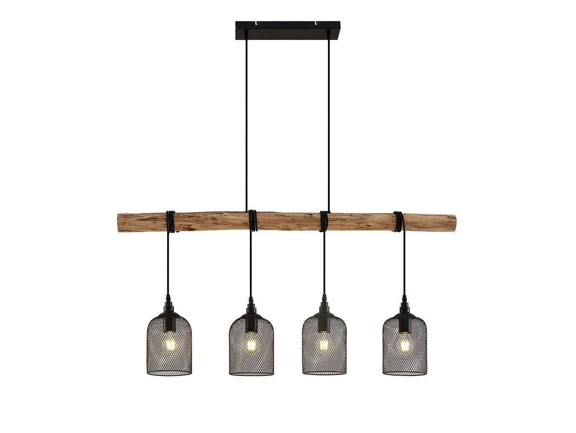 Lindby – Elrond 4 Taklampa Black/Wood