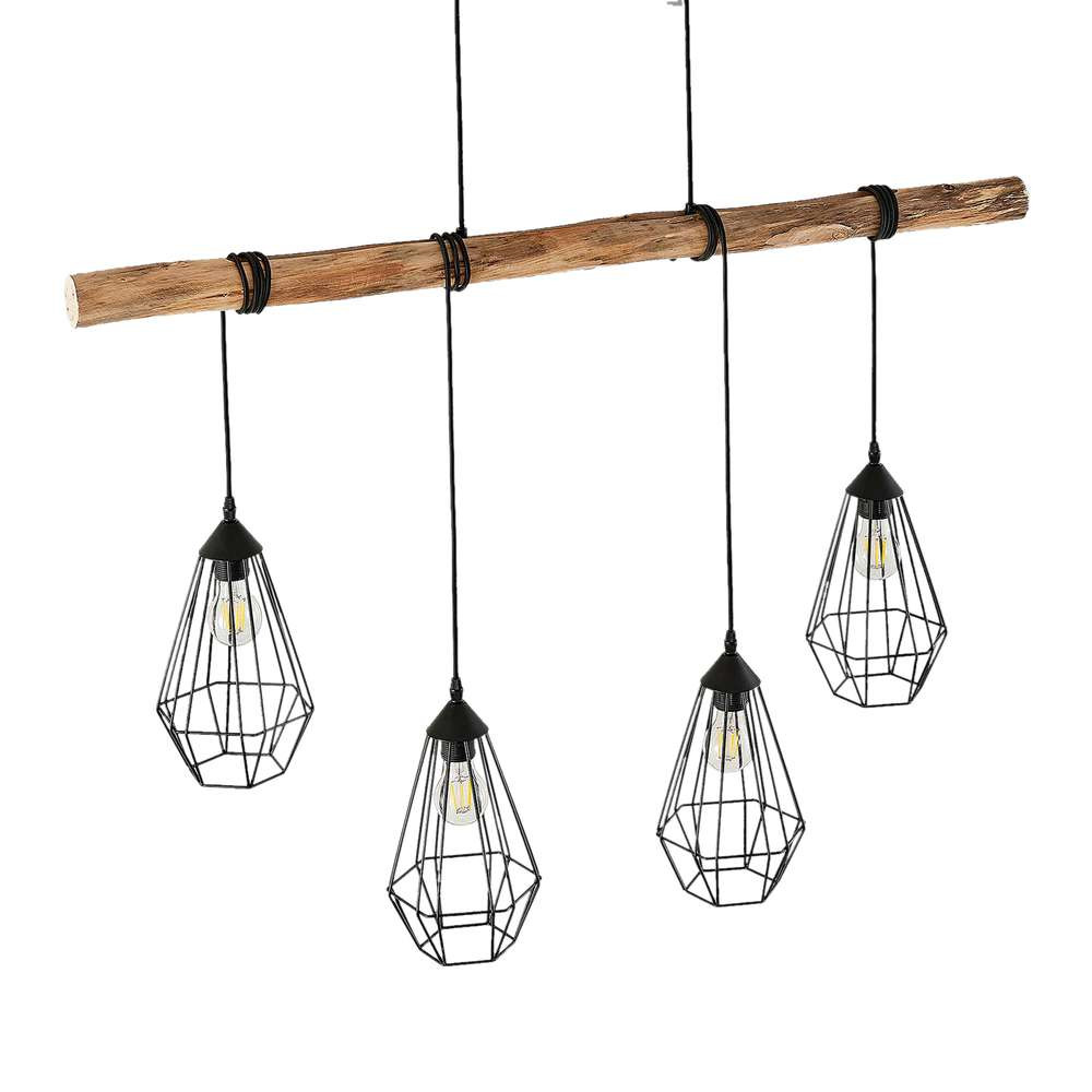 Lindby – Eldarion 4 Taklampa Black/Wood