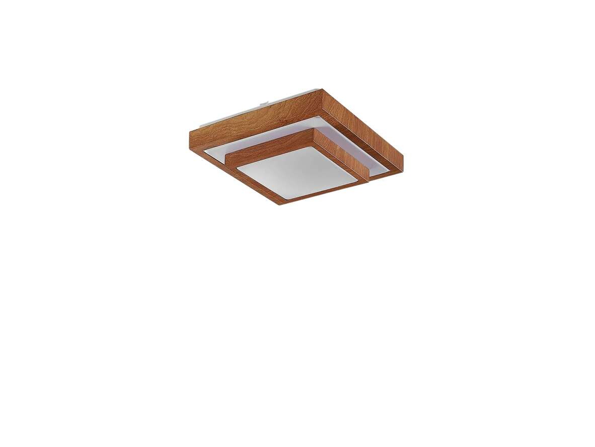 Lindby – Mendosa Square LED PlafondWood