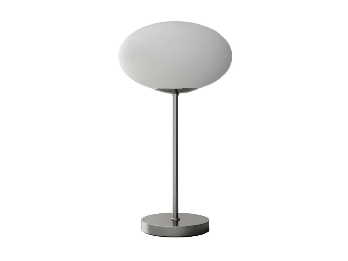 Lindby – Sonika Bordslampa Satin H53 Nickel/Opal White