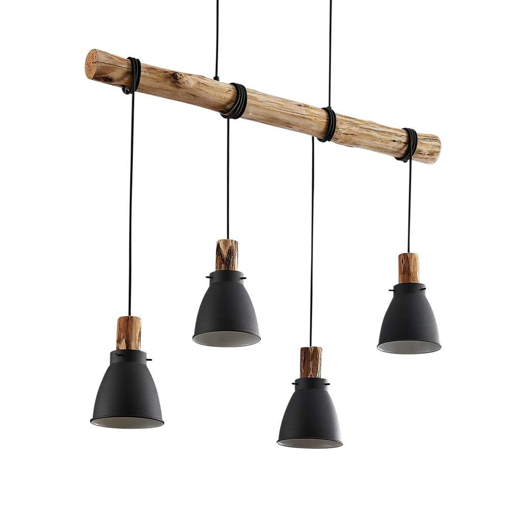 Lindby Trebale 4 Pendel Black/Wood