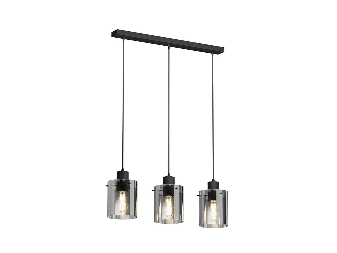 Lindby – Kourtney 3 Taklampa Black/Smoke Lindby