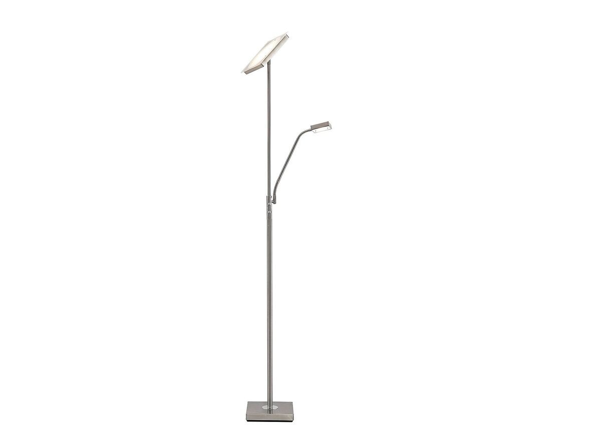 Lindby – Sumani LED Golvlampa Satin Nickel Lindby