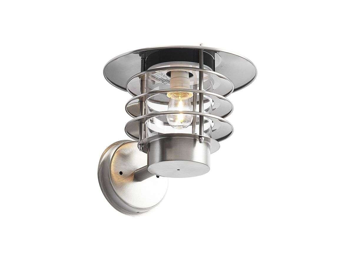 Lindby – Dimara LED Utomhus Vägglampa Stainless Steel Lindby